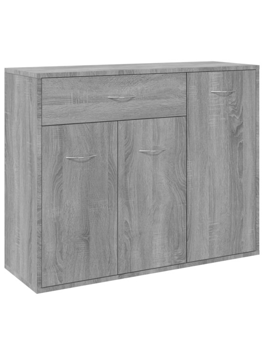 Kumode, pelēka ozolkoka krāsa, 88x30x70 cm, inženierijas koks