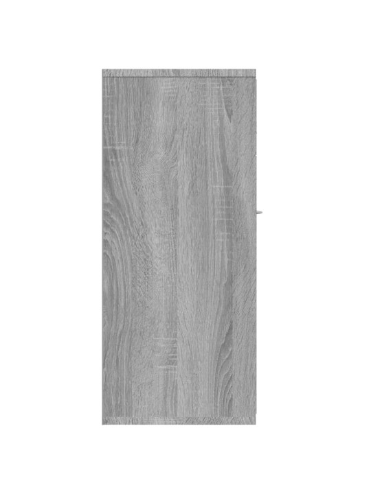Kumode, pelēka ozolkoka krāsa, 88x30x70 cm, inženierijas koks