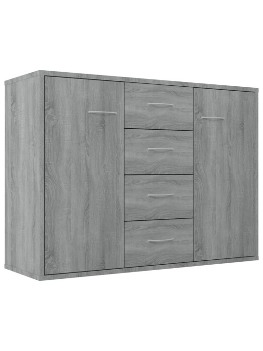 Kumode, pelēka ozolkoka krāsa, 88x30x65 cm, inženierijas koks
