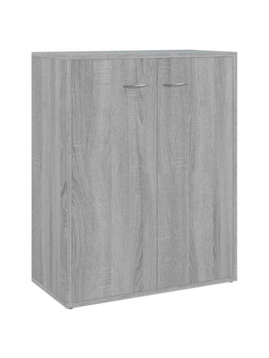 Kumode, pelēka ozola krāsa, 60x30x75 cm, inženierijas koks