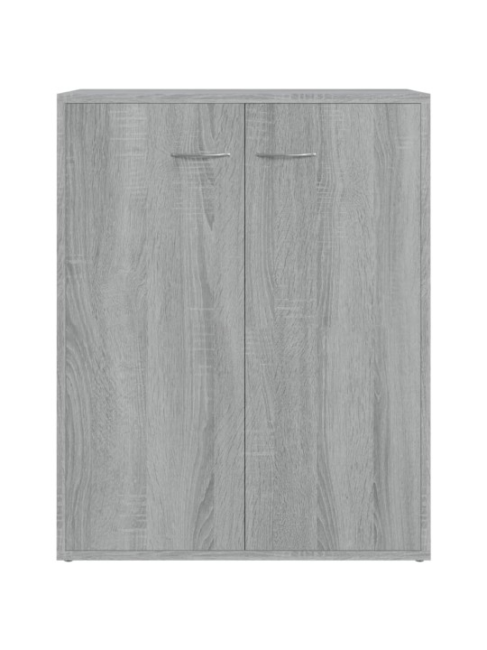 Kumode, pelēka ozola krāsa, 60x30x75 cm, inženierijas koks
