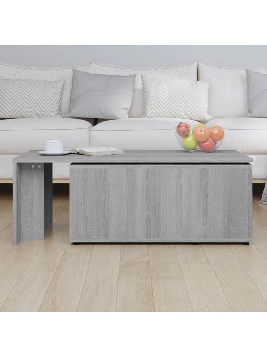Kafijas galdiņš, pelēka ozola, 150x50x35 cm, inženierijas koks