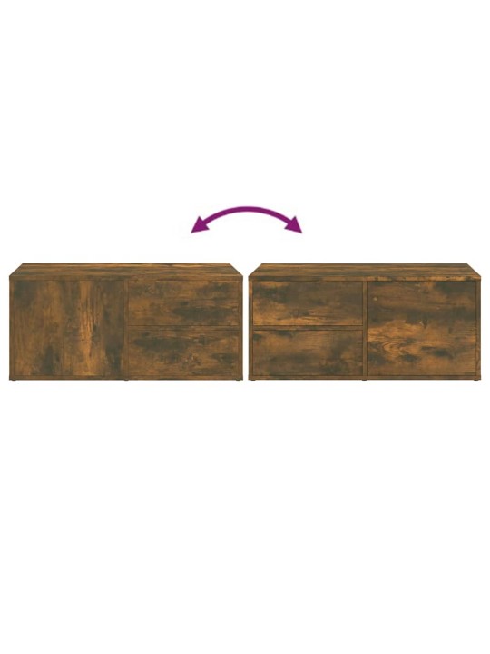 Tv skapītis, ozolkoka krāsa, 80x34x36 cm, inženierijas koks