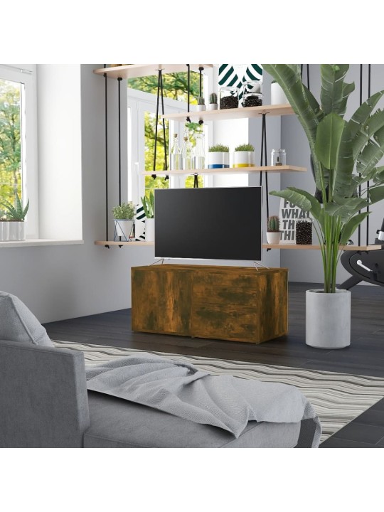 Tv skapītis, ozolkoka krāsa, 80x34x36 cm, inženierijas koks