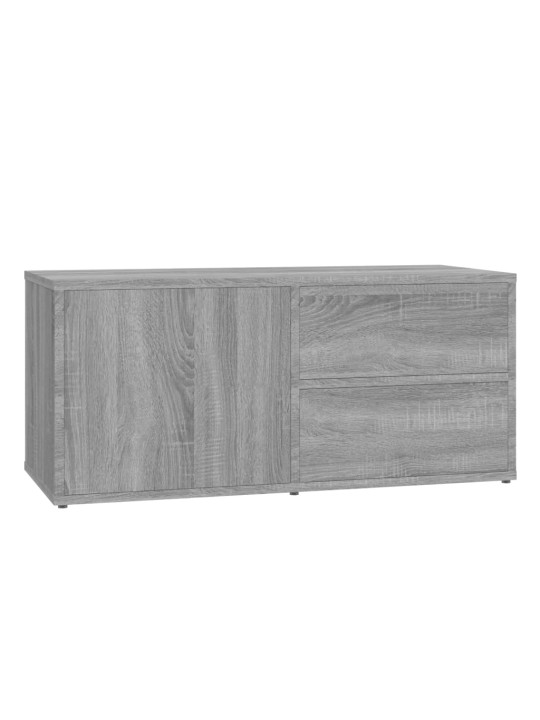 Tv skapītis, pelēka ozolkoka, 80x34x36 cm, inženierijas koks