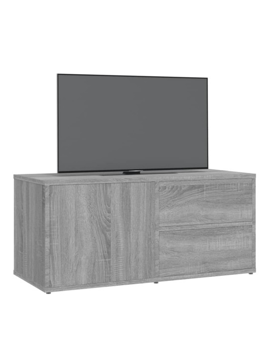 Tv skapītis, pelēka ozolkoka, 80x34x36 cm, inženierijas koks