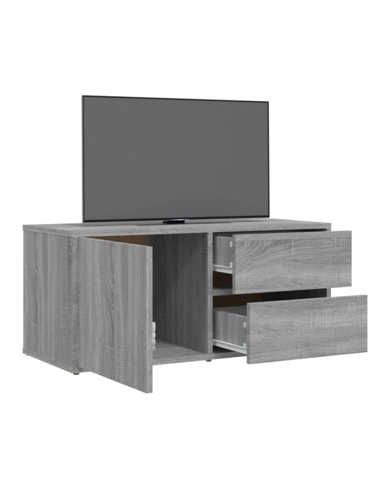 Tv skapītis, pelēka ozolkoka, 80x34x36 cm, inženierijas koks
