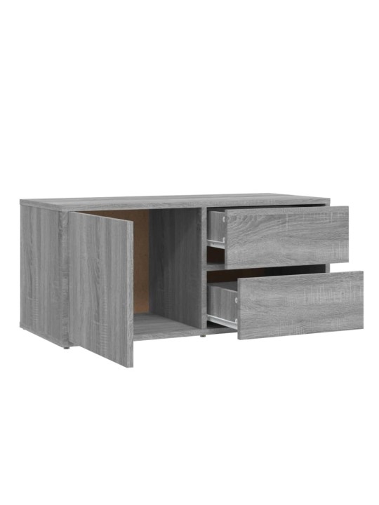 Tv skapītis, pelēka ozolkoka, 80x34x36 cm, inženierijas koks