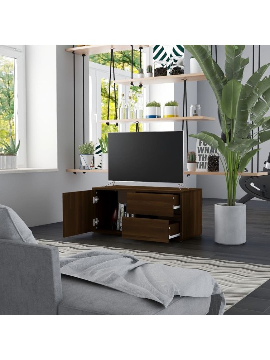 Tv skapītis, ozolkoka krāsa, 80x34x36 cm, inženierijas koks