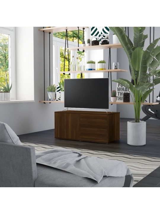 Tv skapītis, ozolkoka krāsa, 80x34x36 cm, inženierijas koks