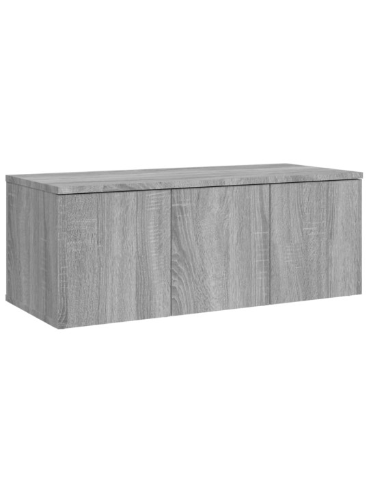 Tv skapītis, pelēka ozolkoka, 80x34x30 cm, inženierijas koks