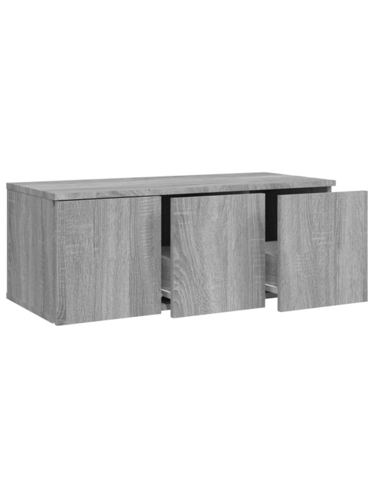 Tv skapītis, pelēka ozolkoka, 80x34x30 cm, inženierijas koks