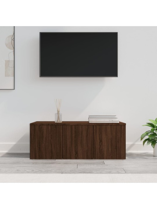 Tv skapītis, ozolkoka krāsa, 80x34x30 cm, inženierijas koks