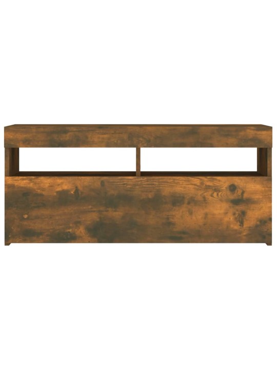 Tv skapītis ar led apgaismojumu, ozolkoka krāsa, 90x35x40 cm