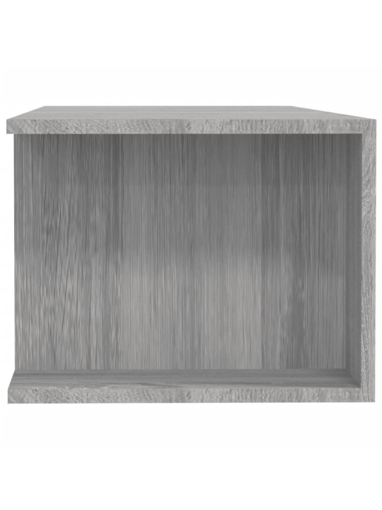 Tv galdiņš ar led lampiņām, pelēka ozolkoka, 135x39x30 cm