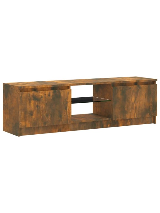 Tv skapītis ar led gaismiņām, ozolkoka krāsa, 120x30x35,5 cm