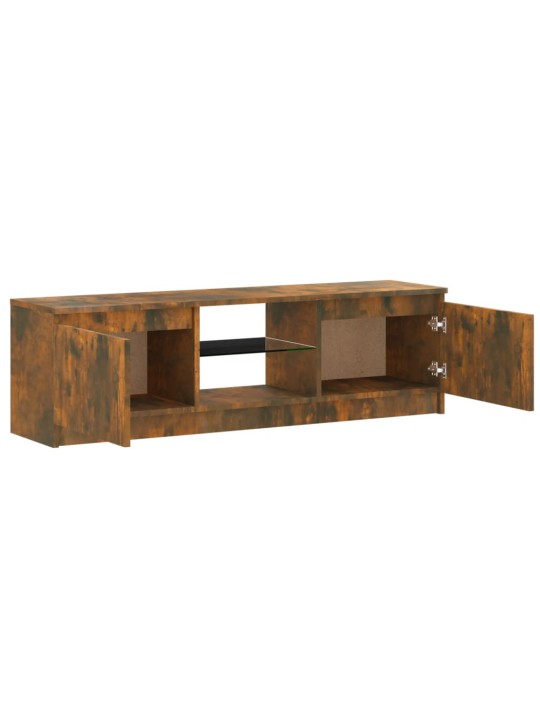 Tv skapītis ar led gaismiņām, ozolkoka krāsa, 120x30x35,5 cm