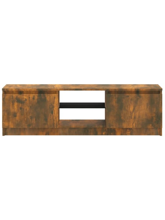 Tv skapītis ar led gaismiņām, ozolkoka krāsa, 120x30x35,5 cm