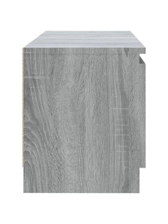 Tv skapītis ar led gaismiņām, pelēka ozolkoka, 120x30x35,5 cm