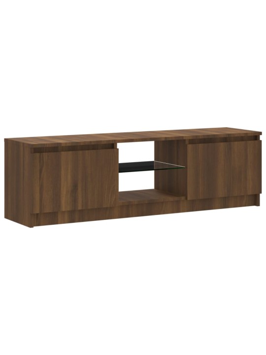 Tv skapītis ar led gaismiņām, ozolkoka krāsa, 120x30x35,5 cm
