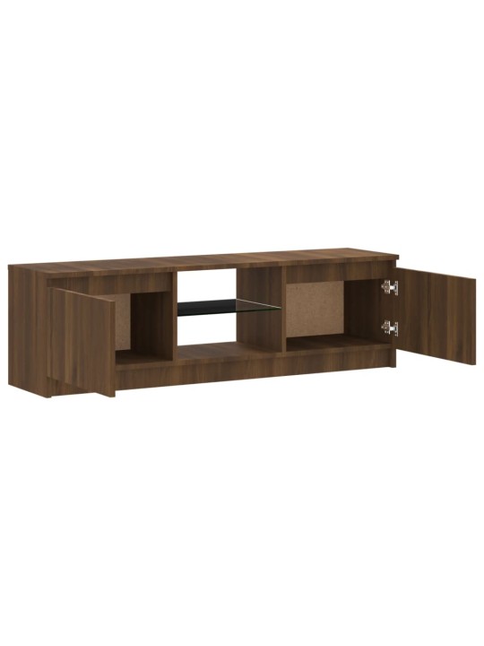 Tv skapītis ar led gaismiņām, ozolkoka krāsa, 120x30x35,5 cm
