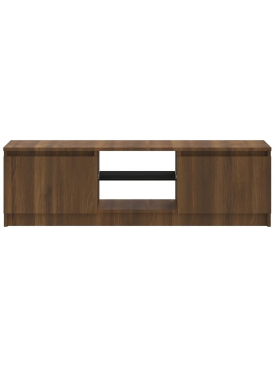 Tv skapītis ar led gaismiņām, ozolkoka krāsa, 120x30x35,5 cm