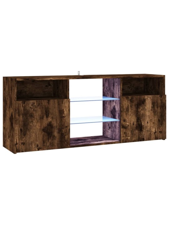 Tv skapītis ar led lampiņām, ozolkoka krāsa, 120x30x50 cm