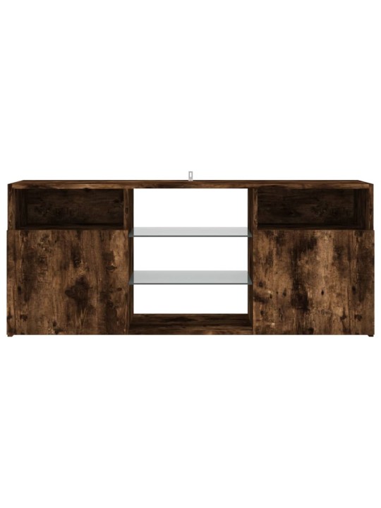 Tv skapītis ar led lampiņām, ozolkoka krāsa, 120x30x50 cm