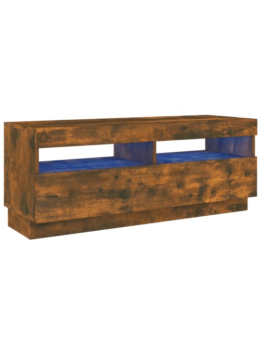 Tv skapītis ar led lampiņām, ozolkoka krāsa, 100x35x40 cm