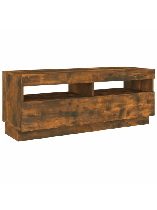 Tv skapītis ar led lampiņām, ozolkoka krāsa, 100x35x40 cm
