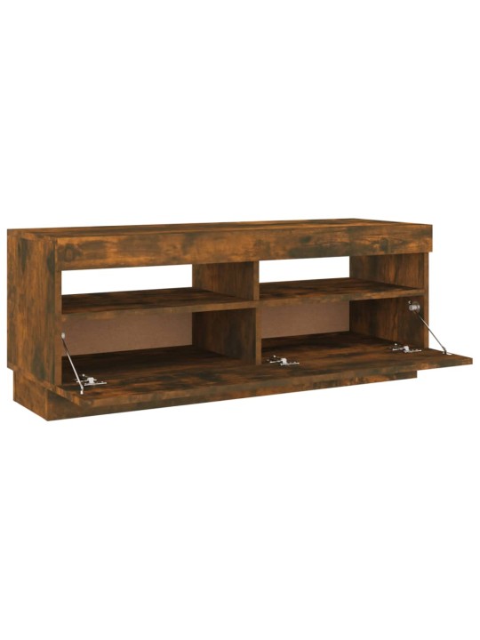 Tv skapītis ar led lampiņām, ozolkoka krāsa, 100x35x40 cm