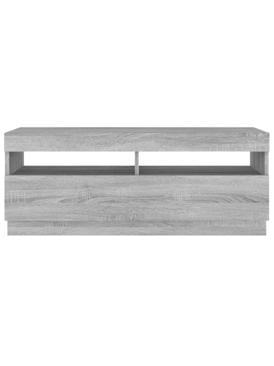Tv skapītis ar led lampiņām, pelēka ozola krāsa, 100x35x40 cm