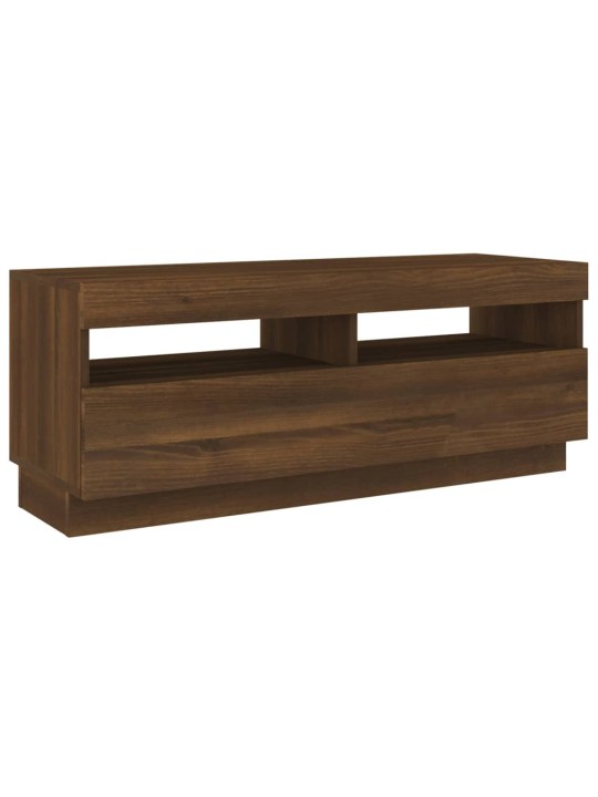 Tv skapītis ar led lampiņām, ozolkoka krāsa, 100x35x40 cm