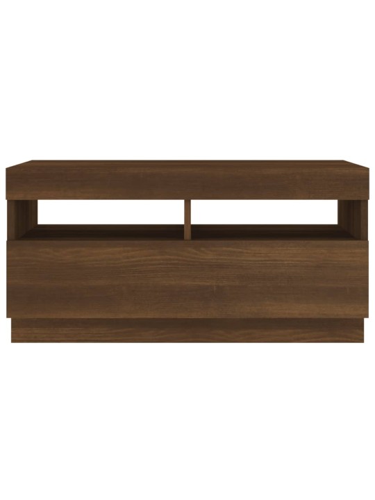Tv skapītis ar led lampiņām, ozolkoka krāsa, 80x35x40 cm