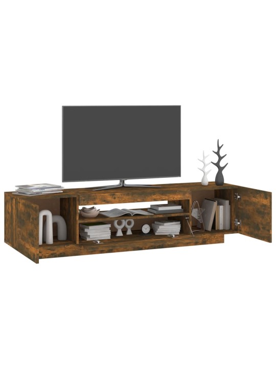 Tv skapītis ar led apgaismojumu, ozolkoka krāsa, 160x35x40 cm