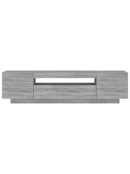 Tv skapītis ar led lampiņām, 160x35x40 cm, pelēka ozola krāsa