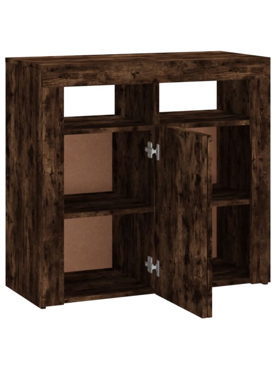 Kumode ar led lampiņām, ozolkoka krāsa, 80x35x75 cm
