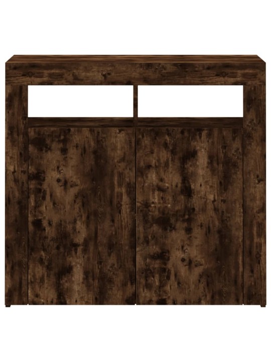 Kumode ar led lampiņām, ozolkoka krāsa, 80x35x75 cm