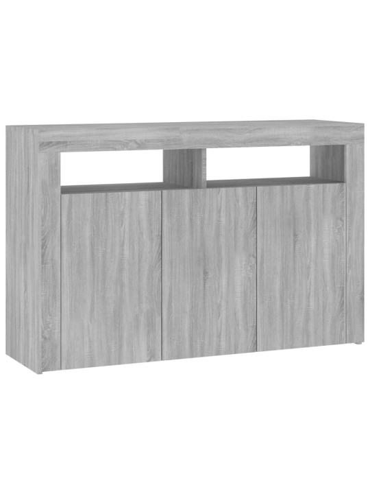 Kumode ar LED lampiņām, 115,5x30x75 cm, pelēka ozolkoka krāsa