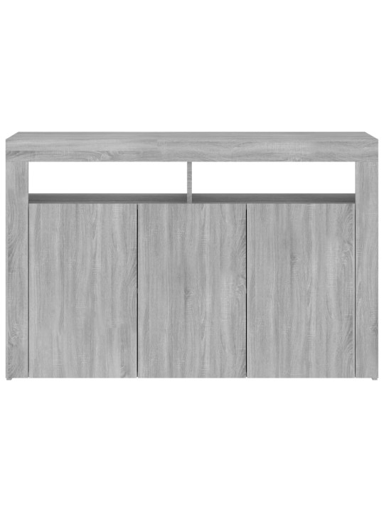 Kumode ar LED lampiņām, 115,5x30x75 cm, pelēka ozolkoka krāsa