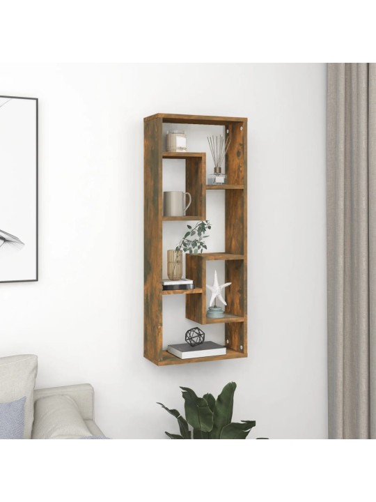 Sienas plaukts, ozola krāsa, 36x16x90 cm, inženierijas koks