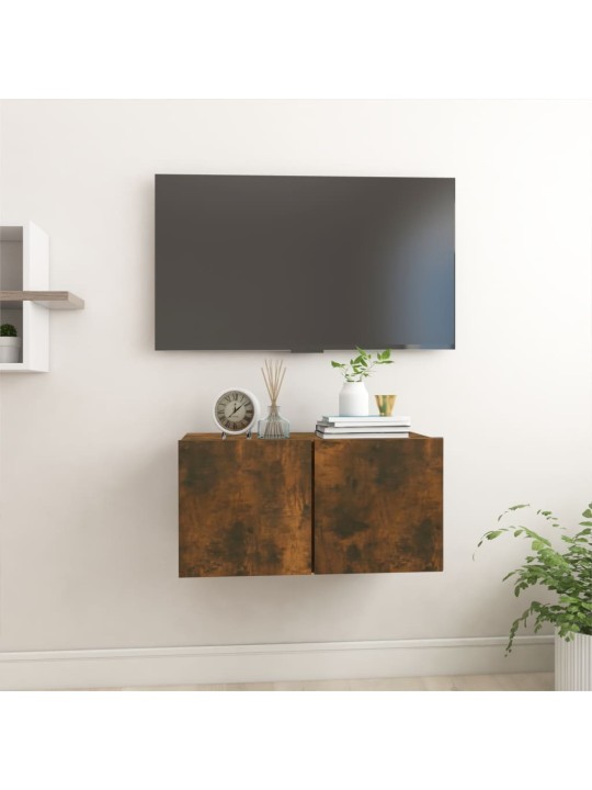 Sienas tv skapītis, ozola krāsa, 60x30x30 cm, inženierijas koks