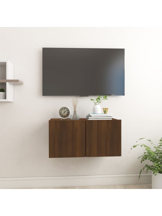 Sienas tv skapītis, ozola krāsa, 60x30x30 cm, inženierijas koks