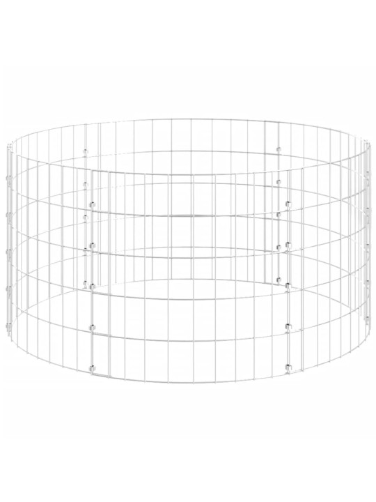 Gabions, stabs, apaļš, cinkots tērauds, ø100x50 cm
