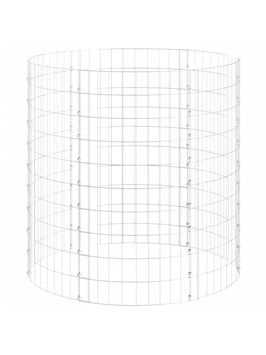 Gabions, stabs, apaļš, cinkots tērauds, ø100x100 cm