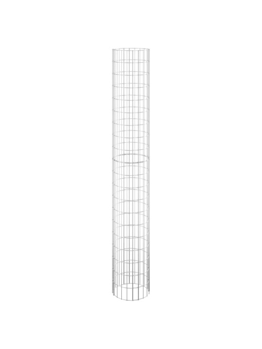 Gabioni, puķu kastes, 3 gab., apaļi, cinkots tērauds, ø30x200cm