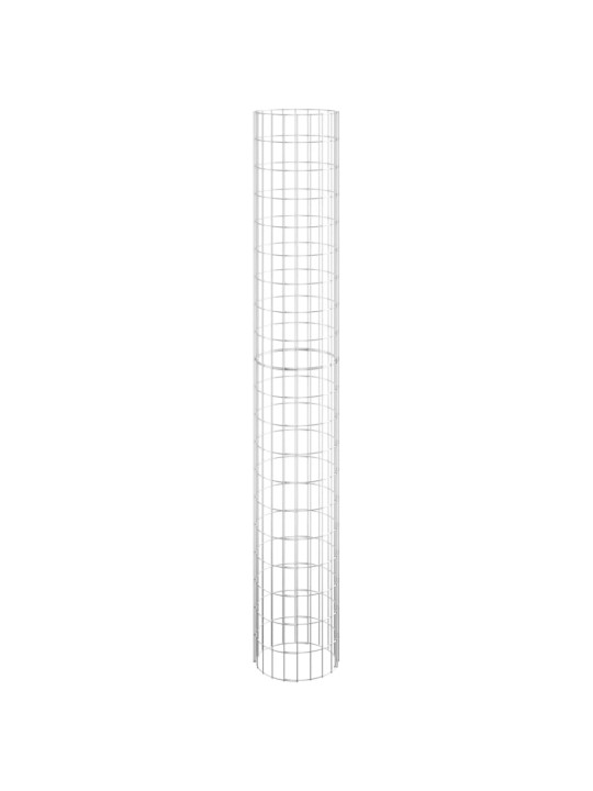 Gabioni, puķu kastes, 3 gab., apaļi, cinkots tērauds, ø30x200cm
