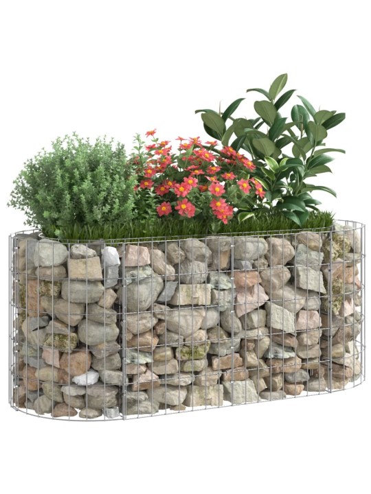 Gabions, augstā puķu kaste, cinkota dzelzs, 120x50x50 cm