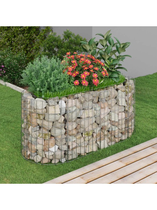Gabions, augstā puķu kaste, cinkota dzelzs, 120x50x50 cm