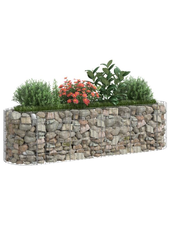 Gabions, augstā puķu kaste, cinkota dzelzs, 190x50x50 cm